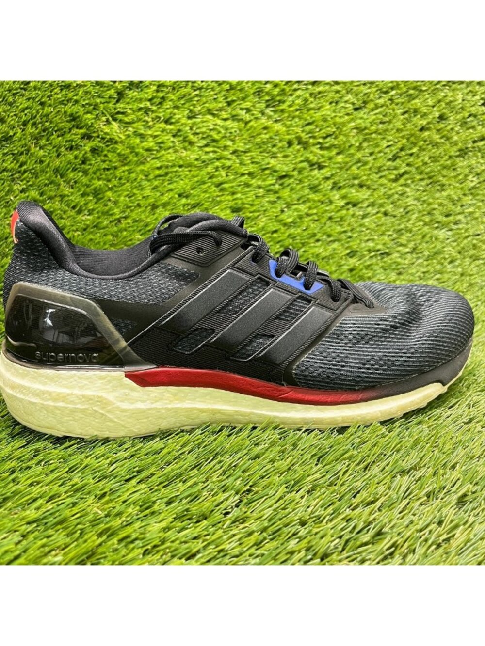 Adidas Supernova Aktiv Mens Size 10 Black White Athletic Running Shoes Sneakers